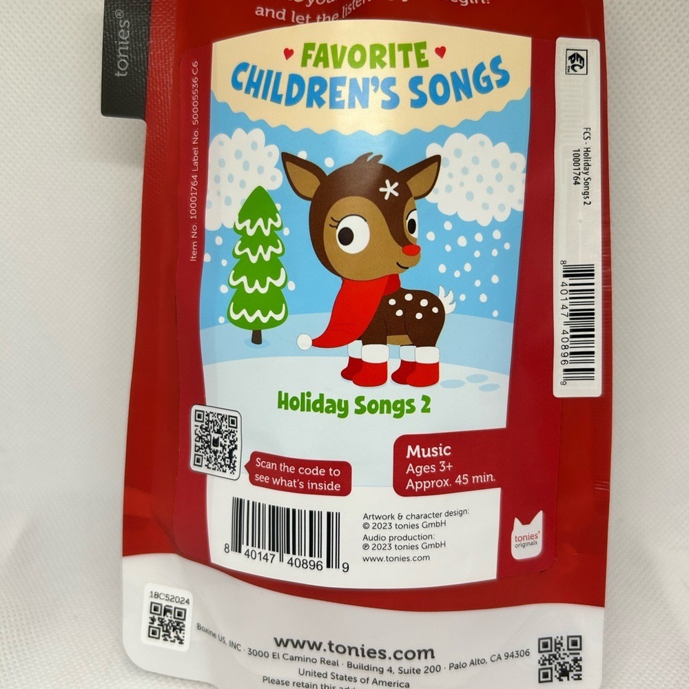 Tonies Favorite Childrens Songs Holiday Songs 2 Reindeer Audio Character - Picture 7 of 8